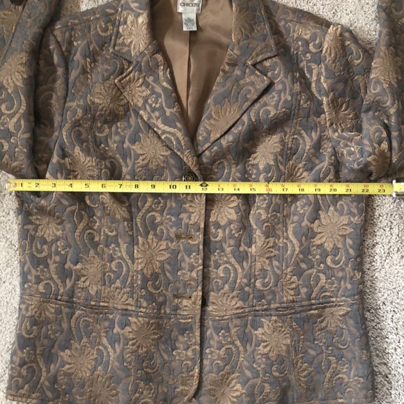 Chico’s Brocade Gold Jacket - Picture 7 of 12